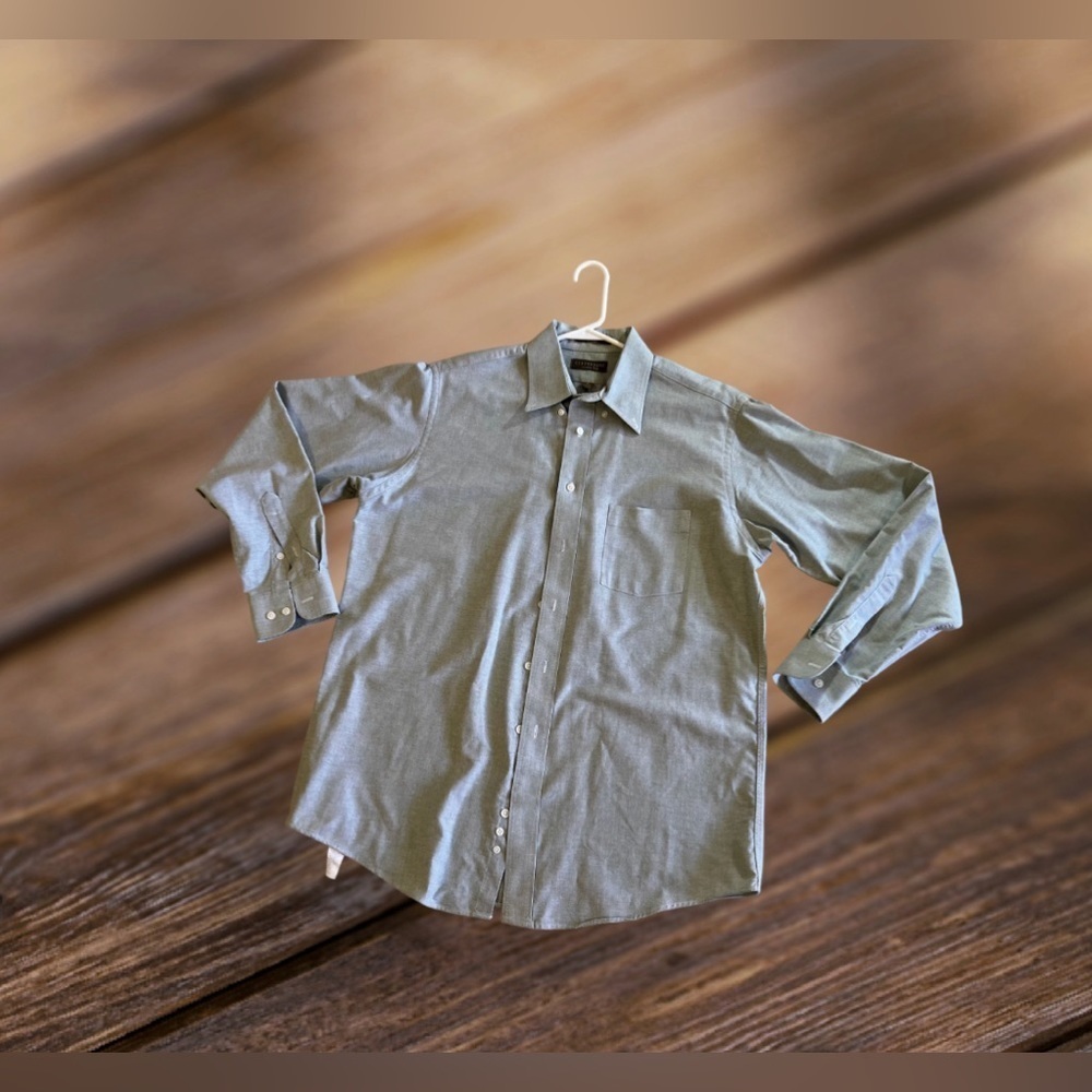 Claybrooke Wrinkle Free Dress Shirt Clay Brooke shirt long sleeve size 16 34/35 - Picture 2 of 14